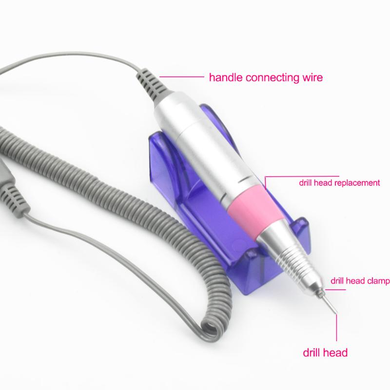 Nail Drill & Accessories 35000RPM Handle Electric Art File Polish Grind Machine Manicure For Pedicure Tool