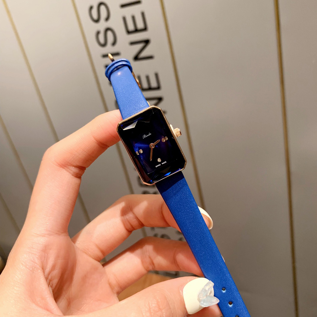 2021 rectangular womens watch small fragrance classic fashion simple niche waterproof quartz free delivery