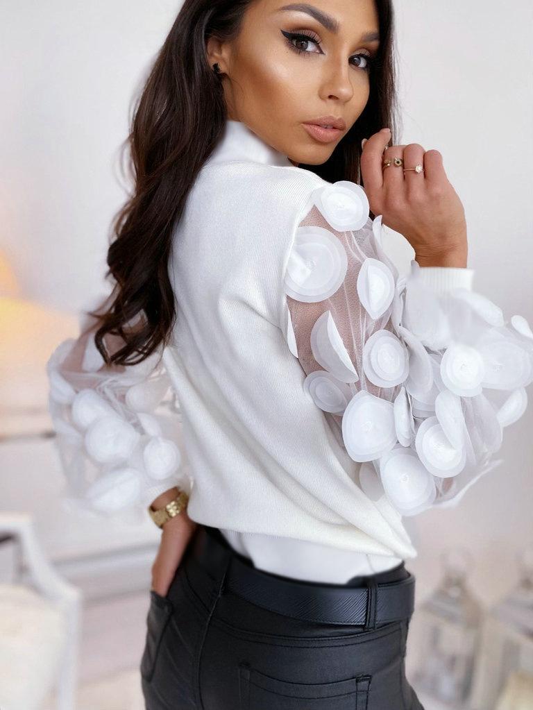 Mesh Long Sleeve Women Shirt Fashion Casual Sexy Black White Korean Ladies Shirts Autumn Bodycon Tops Blouses Female Women's B1