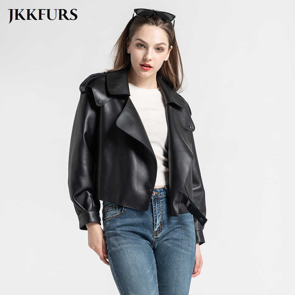 18 Colours Women's Genuine Leather Jacket Fashion Many Colors Leather Bomber Coat Lady Sheepskin Outerwear S7547 210923