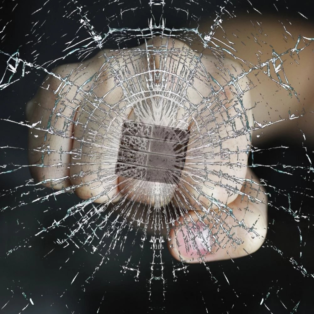 4Pcs Circular Survival Ring Hard Self-defense Rings Men Geometric Shape Metal Broken Window Safety Ring for Emergency Outdoor