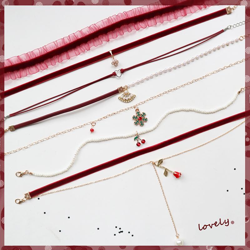 Chokers Women Korean Jewelry Autumn Winter Red Necklace Year Christmas Choekr Sweater Chain Short Clavicle
Chokers Women Korean Jewelry Autumn Winter Red Necklace Year Christmas Choekr Sweater Chain Short Clavicle