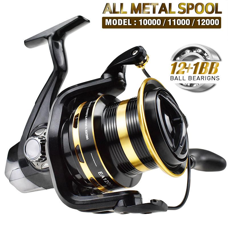12+1BB Fishing Reel 10000/11000/12000 Full Metal Spool Jigging Trolling Long Short Casting Surf Saltwater Baitcasting Reels
12+1BB Fishing Reel 10000/11000/12000 Full Metal Spool Jigging Trolling Long Short Casting Surf Saltwater Baitcasting Reels