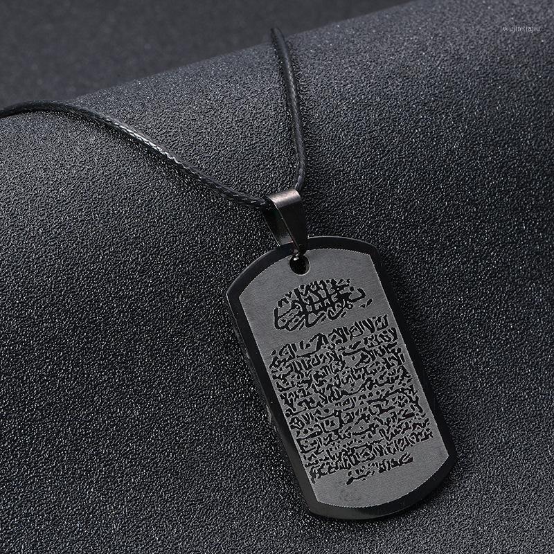 Pendant Necklaces Islam Religious Muslim Necklace Men/Women AllahHalal Stainless Steel Leather Rope Jewelry Gift Joys
Pendant Necklaces Islam Religious Muslim Necklace Men/Women AllahHalal Stainless Steel Leather Rope Jewelry Gift Joys