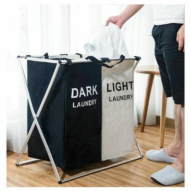 X-shape Collapsible Dirty Clothes Laundry Basket 2/3 Section Foldable Organizer Dorm Hamper Sorter Washing Bag Bags
X-shape Collapsible Dirty Clothes Laundry Basket 2/3 Section Foldable Organizer Dorm Hamper Sorter Washing Bag Bags