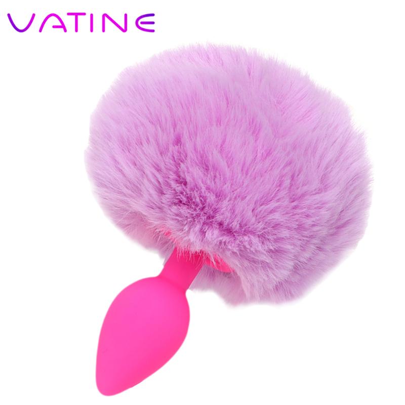 Sex Toys For Couples VATINE Silicone Hairy Tail BuPlug Erotic Anal Women Plug