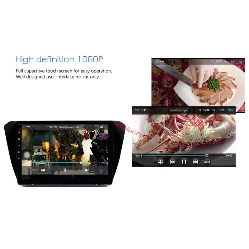 Car Dvd Player Android for Skoda Superb 2015-2018 Multimedia System Stereo Touch Screen Radio 10 Inch Gps Navigation with Bluetooth USB WIFI AUX
