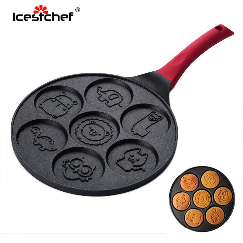7-Hole Frying Pan Thickened Cartoon Cute Non-stick Animal Mold Egg Pancake Easy Clean Breakfast Maker Pans
7-Hole Frying Pan Thickened Cartoon Cute Non-stick Animal Mold Egg Pancake Easy Clean Breakfast Maker Pans