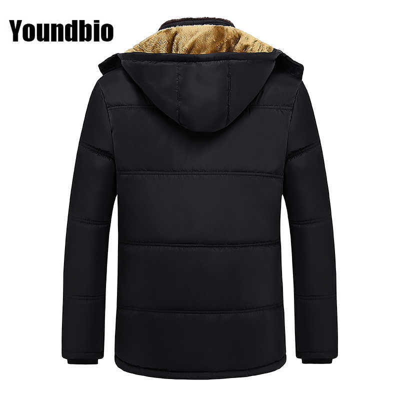 Men Jacket Solid Color Casual Fashion Slim Warm Fleece M-5XL Windproof Waterproof High Quality 211110