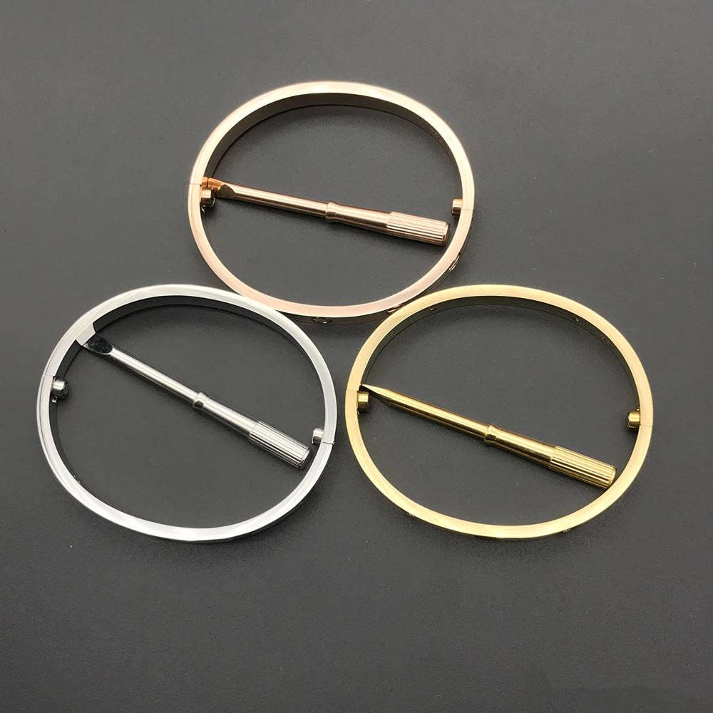 Stainless Steel Love Bracelets silver rose gold Women Men Screw Screwdriver Bracelet Couple Jewelry with red, Black
Stainless Steel Love Bracelets silver rose gold Women Men Screw Screwdriver Bracelet Couple Jewelry with red, Black