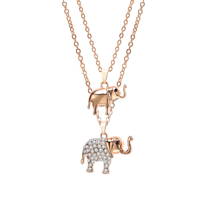 Pendant Necklaces 2 Layered Crystal Elephant For Women Gold Silvery Link Chain Chokers Necklace Female Statement Jewelry Collar
Pendant Necklaces 2 Layered Crystal Elephant For Women Gold Silvery Link Chain Chokers Necklace Female Statement Jewelry Collar