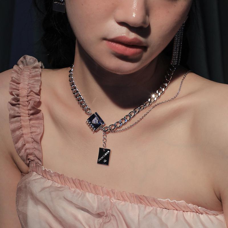 Chains Love Letter Series Diary Necklace Zircon Clavicle Chain Couple Fashion Trend Jewelry Gift Wholesale, Silver
Chains Love Letter Series Diary Necklace Zircon Clavicle Chain Couple Fashion Trend Jewelry Gift Wholesale, Silver