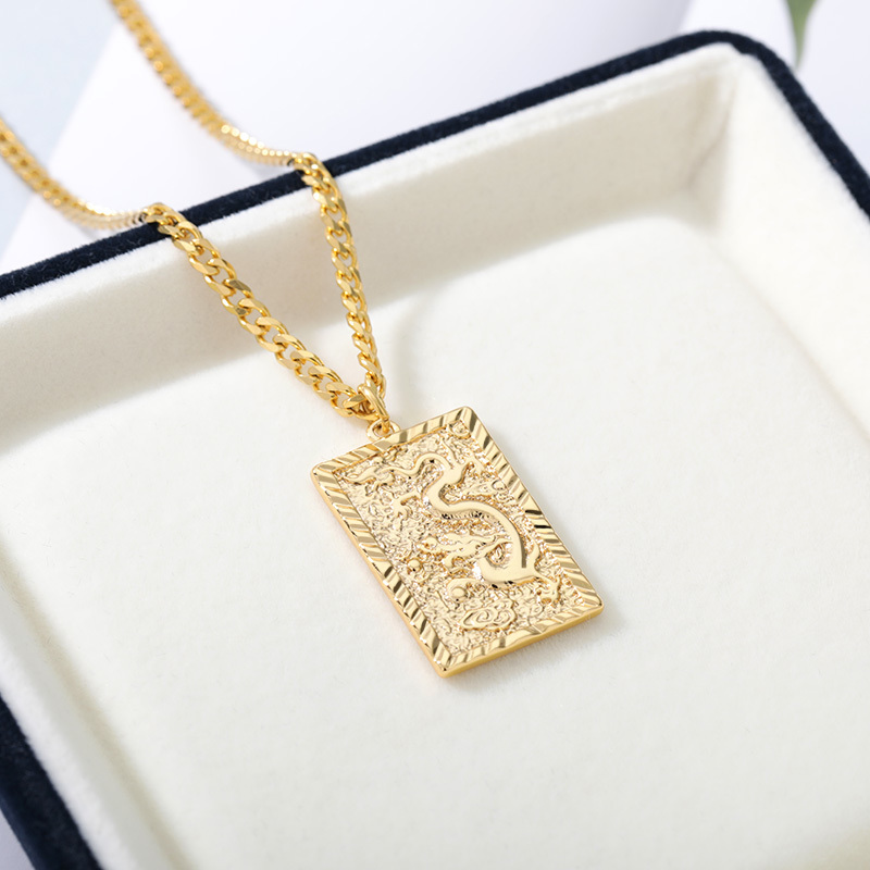 Fashion Trend Chain On The Neck Dragon Pendant Neckalces for Women Men Jewelry Chinese"FU" Blessing Wealth Auspiciousness Gift
Fashion Trend Chain On The Neck Dragon Pendant Neckalces for Women Men Jewelry Chinese"FU" Blessing Wealth Auspiciousness Gift