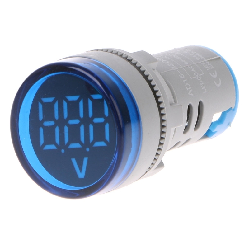 OOTDTY AC 60-500V 22mm Digital Voltage Gauge Monitor Signal Lights Indicator