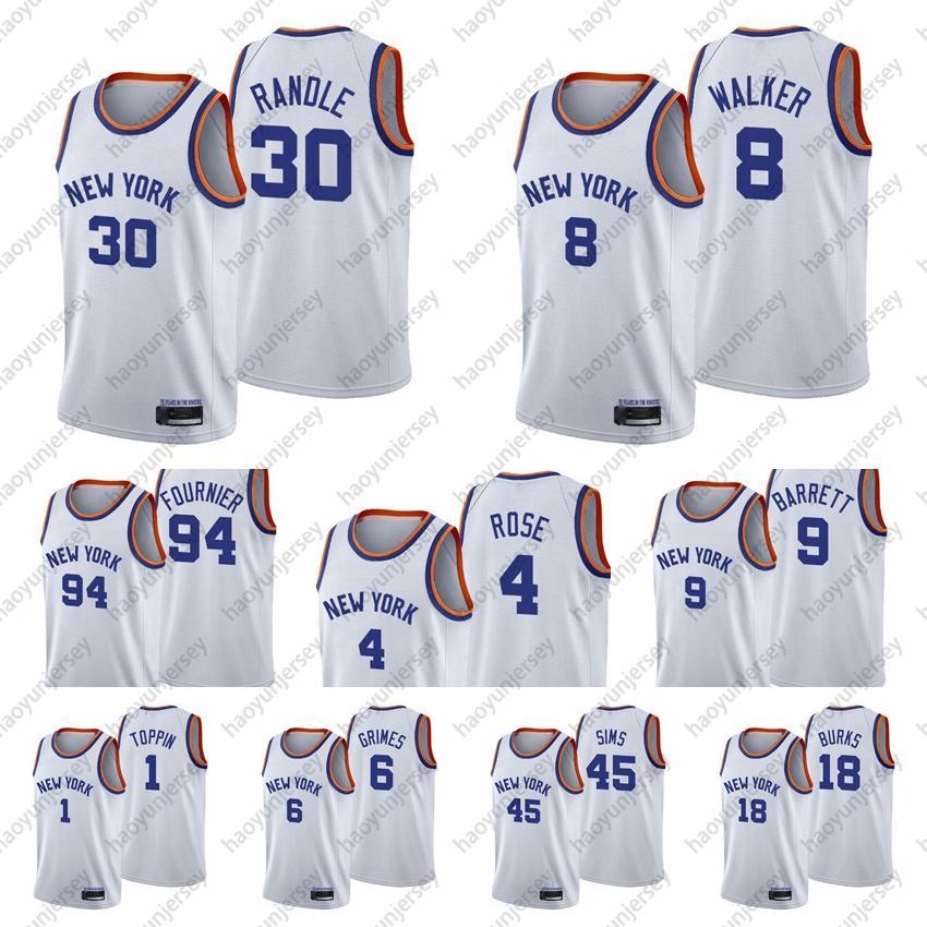 New YorkKnicksMen Julius Randle Derrick Rose Kemba Walker Evan Fournier RJ Barrett Quentin Grimes 75th Anniversary White Basketball Jersey
New YorkKnicksMen Julius Randle Derrick Rose Kemba Walker Evan Fournier RJ Barrett Quentin Grimes 75th Anniversary White Basketball Jersey