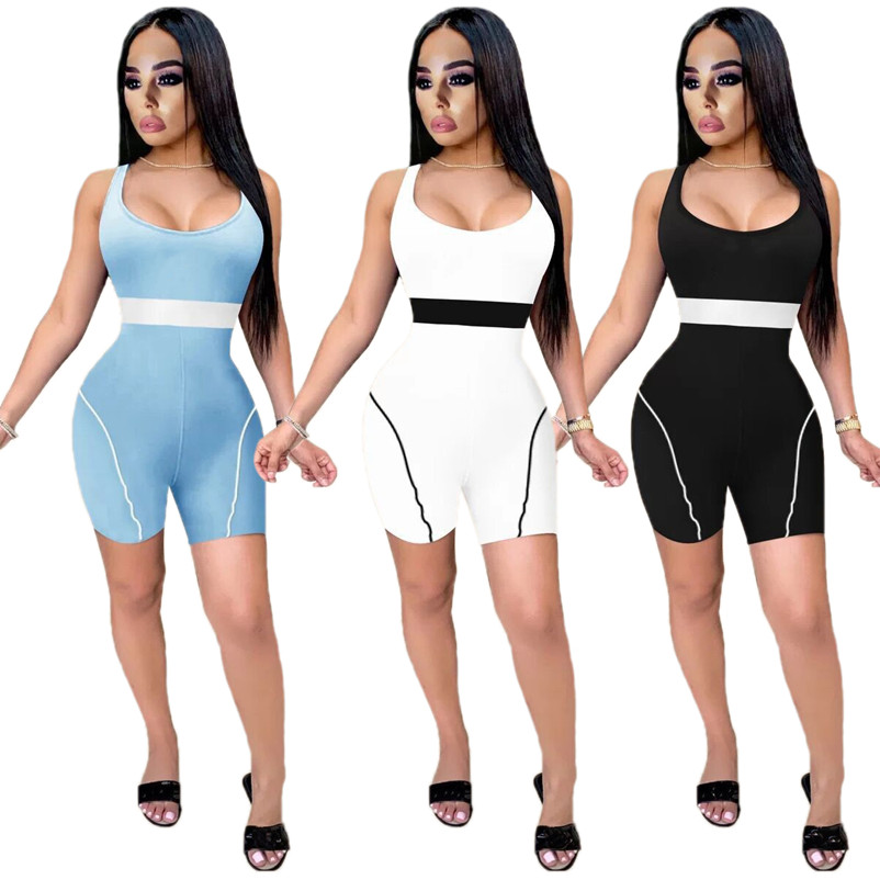 Summer clothes Women rompers plus size 2XL sleeveless Jumpsuits bodycon bodysuits Casual skinny Overalls black shorts solid color leggings DHL 5067, White
Summer clothes Women rompers plus size 2XL sleeveless Jumpsuits bodycon bodysuits Casual skinny Overalls black shorts solid color leggings DHL 5067, White