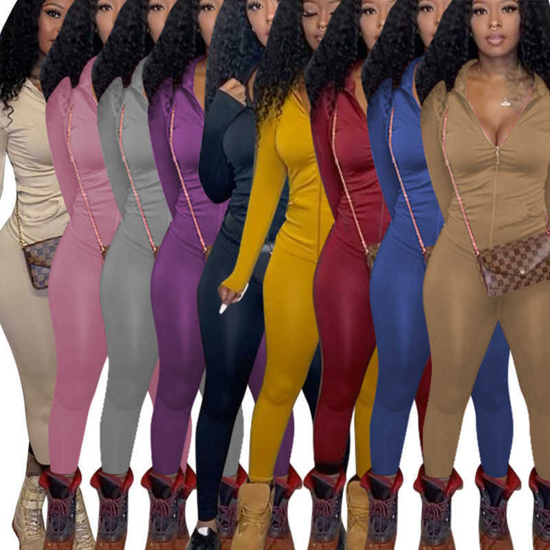Women Tracksuits Designer Fall Winter Solid Color Long Sleeve Jacket Two Pieces Pants Set Outfits Ladies New Fashion Casual Sportwear, Mix colours or leave a message
Women Tracksuits Designer Fall Winter Solid Color Long Sleeve Jacket Two Pieces Pants Set Outfits Ladies New Fashion Casual Sportwear, Mix colours or leave a message