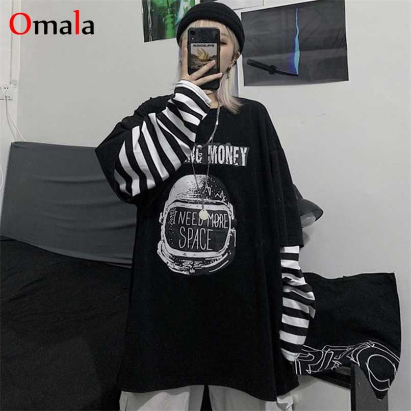 Autumn tshirt Casual Letter Print O-Neck stripe Tees Creativity Loose T-Shirts Women Long Sleeve Oversize top Hip Hop Streetwear 211110, Xian 1976 shenhui
Autumn tshirt Casual Letter Print O-Neck stripe Tees Creativity Loose T-Shirts Women Long Sleeve Oversize top Hip Hop Streetwear 211110, Xian 1976 shenhui