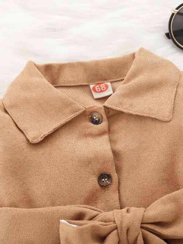 Baby Button Front Belted Corduroy Coat SHE