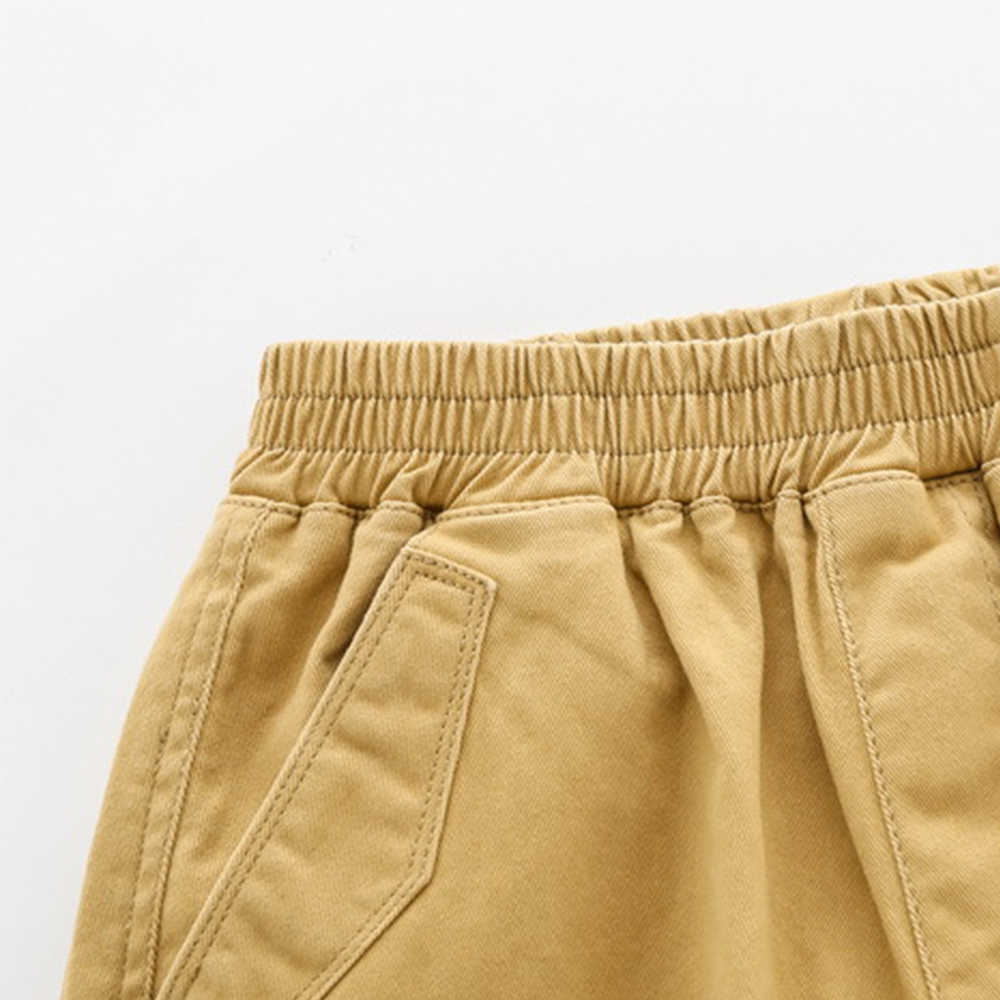 Mudkingdom Toddler Boys Cargo Long-Pants Fashion Solid Elastic-Waist Autumn 210615
