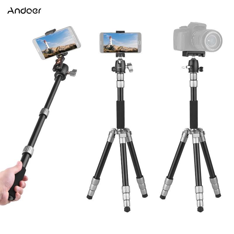Andoer Q066 CameraTripod Lightweight Tripod Monopod With Phone Clip Quick Release Plate Ball Head Storage Bag For Camera Tripods
Andoer Q066 CameraTripod Lightweight Tripod Monopod With Phone Clip Quick Release Plate Ball Head Storage Bag For Camera Tripods