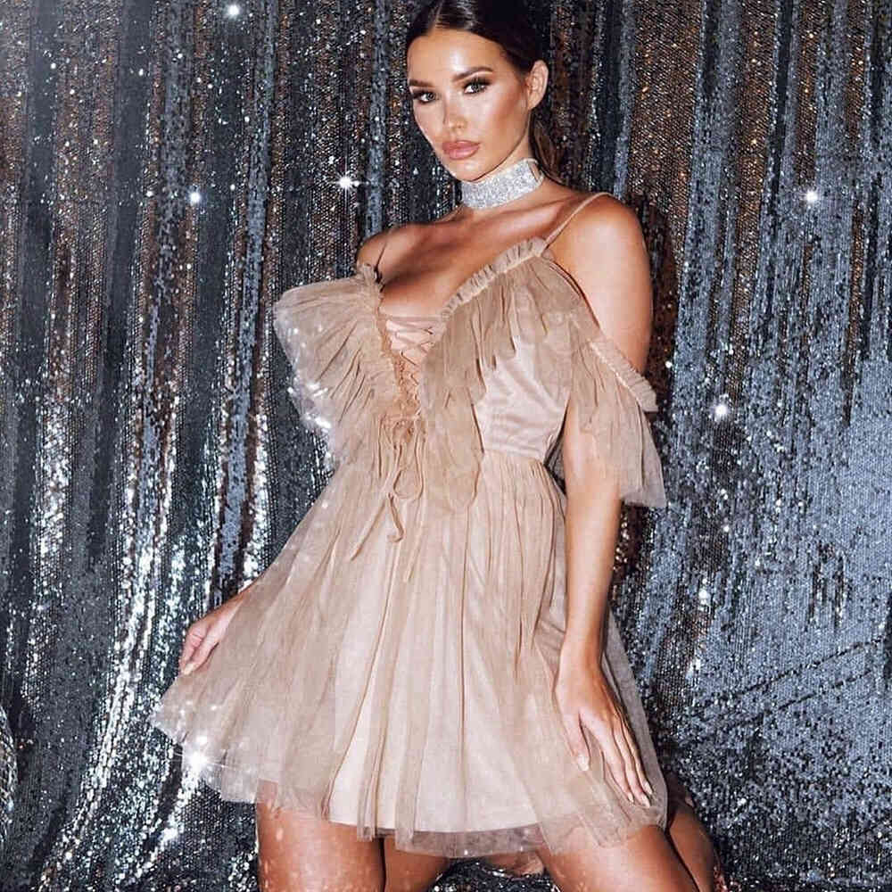 Summer Women Elegant Short Sleeve Lace Dress Sexy Ruffles Club Celebrity Evening Runway Party Casual Lady Dresses 210423