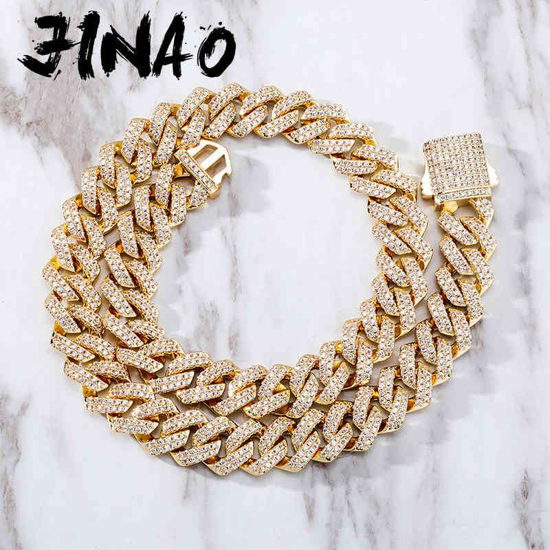 JINAO 14mm Miami Cuban Chain Necklace With Spring Clasp Full Iced Out Cubic Zirconia Hip Hop Fashion Jewelry For Gift X0509
JINAO 14mm Miami Cuban Chain Necklace With Spring Clasp Full Iced Out Cubic Zirconia Hip Hop Fashion Jewelry For Gift X0509