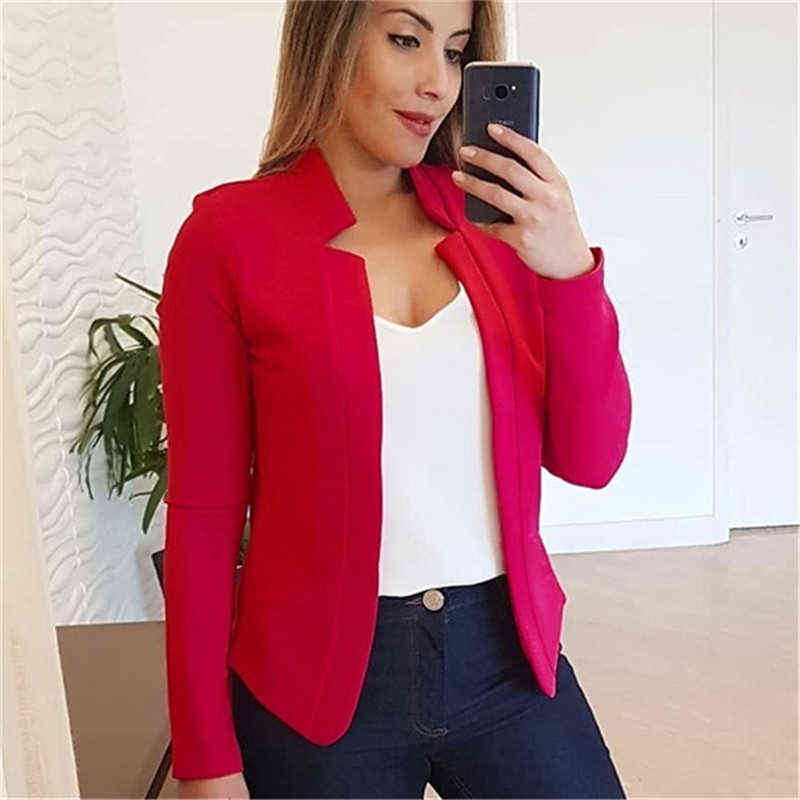 women suit blazer s Long sleeve coat for spring summer lady women's clothing Office Lady plus size 5XL 211122