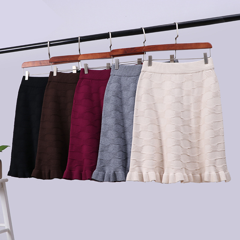 Autumn Winter Preppy Style Knitted Skirt Women Slim Office Lady Wave Selvedge Sweet High Waist 210520, Burgundy
Autumn Winter Preppy Style Knitted Skirt Women Slim Office Lady Wave Selvedge Sweet High Waist 210520, Burgundy
