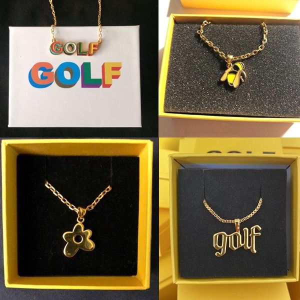 GOLF WANG tyler the creator NECKLACE Hip-hop rap personality fashion Men and women's Floret Letter Bee angel necklaces
GOLF WANG tyler the creator NECKLACE Hip-hop rap personality fashion Men and women's Floret Letter Bee angel necklaces