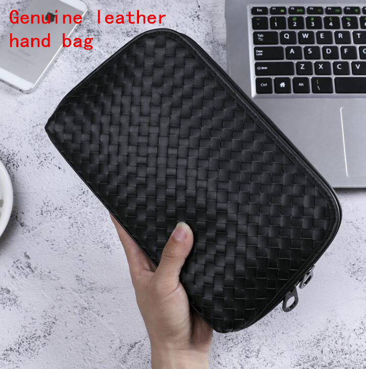 Factory brand men handbag woven fashion large capacity wallet multi function Leather Mens hand grip Baotou layer leathers buffet leisure bag, Black(boutique box)
Factory brand men handbag woven fashion large capacity wallet multi function Leather Mens hand grip Baotou layer leathers buffet leisure bag, Black(boutique box)