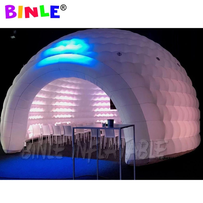 custom made 8m giant igloo dome inflatable tent with led and blower for outdoor parties or events