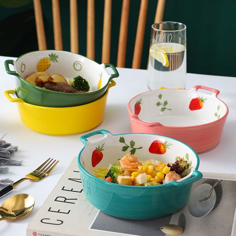 Binaural Ceramic Bowl Cute Fruit Salad Ins Strawberry Rice Japanese Household Tableware For Microwave Oven Bowls
Binaural Ceramic Bowl Cute Fruit Salad Ins Strawberry Rice Japanese Household Tableware For Microwave Oven Bowls