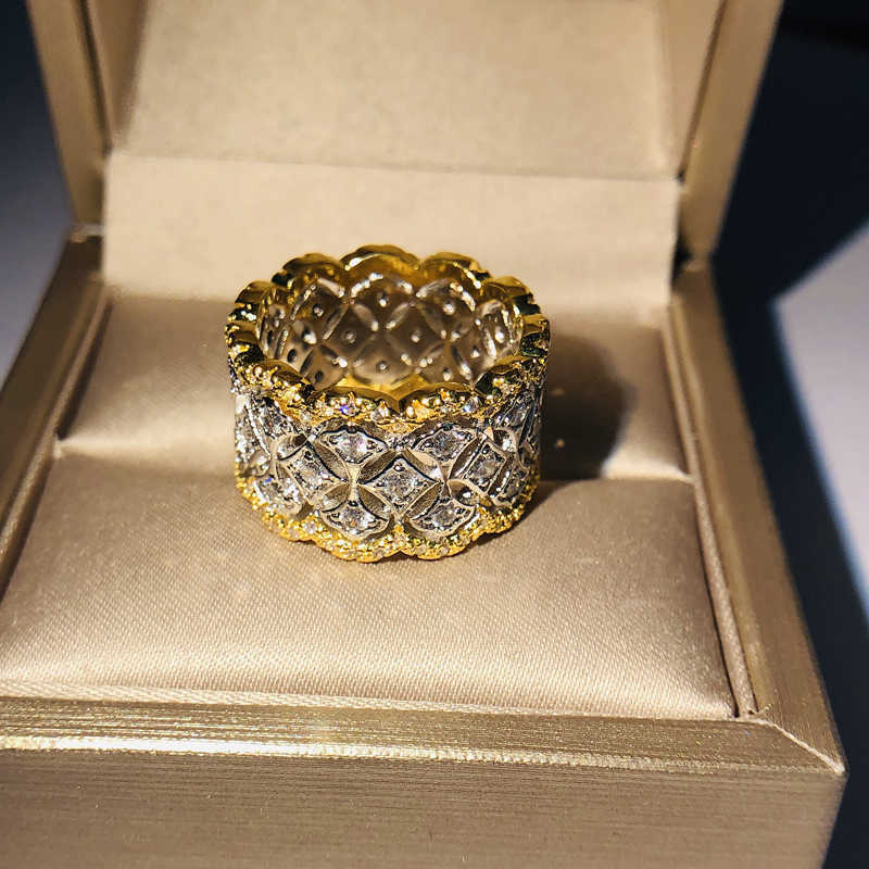 Band Rings Group of Zircon Stars Ring Crown Shape Geometric Wavy Jewelry Men Punk Style Fashion Engagement Wedding Rings for Women G230213