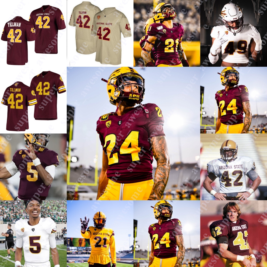 NCAA Arizona State ASU Football Jersey Jayden Daniels Rachaad White DeaMonte Trayanum Curtis Hodges Andre Johnson Ricky Pearsall Daniyel Ngata Merlin Robertson, Red 1975
NCAA Arizona State ASU Football Jersey Jayden Daniels Rachaad White DeaMonte Trayanum Curtis Hodges Andre Johnson Ricky Pearsall Daniyel Ngata Merlin Robertson, Red 1975