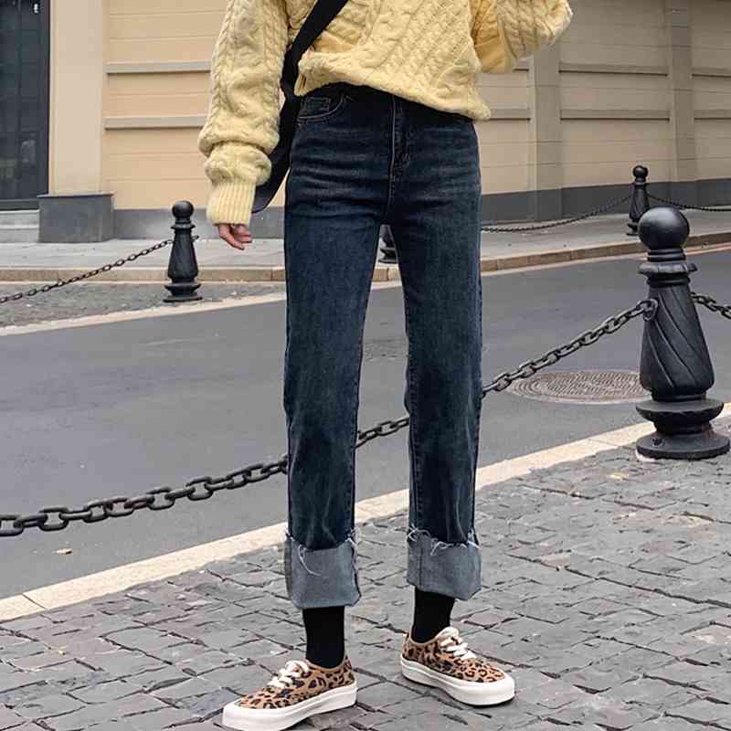 WERUERUYU Jeans Women High Waist Denim Pants Vintage Straight-leg jeans Jeans 210608, Photo color
WERUERUYU Jeans Women High Waist Denim Pants Vintage Straight-leg jeans Jeans 210608, Photo color