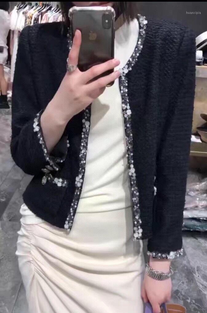Women' Jackets 2021FW Autumn Luxury Women High Quality Seuqined Tweed Jacket Coat Female Casual Outerwear Ddxgz2v 7.08, Black
Women' Jackets 2021FW Autumn Luxury Women High Quality Seuqined Tweed Jacket Coat Female Casual Outerwear Ddxgz2v 7.08, Black