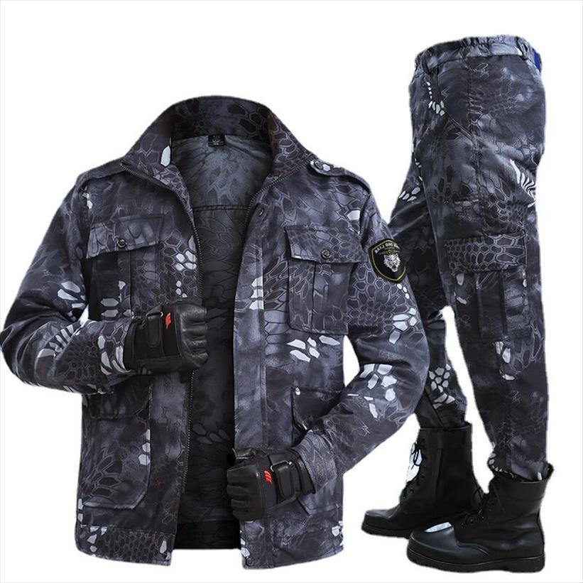 black python camouflage suit mens tracksuits work security welder wear resistant spring and autumn clothing, Gray
black python camouflage suit mens tracksuits work security welder wear resistant spring and autumn clothing, Gray