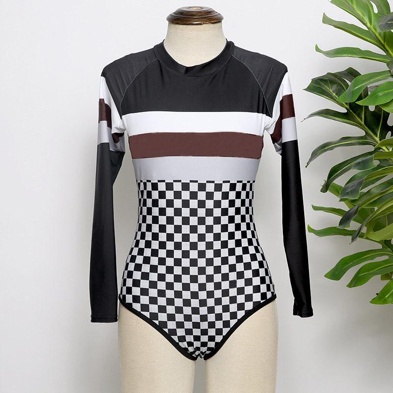 long sleeve swimwear designer luxury padded women's push up wear outdoor beach tourism vacation must bandage one-piece swimsuits, Black
long sleeve swimwear designer luxury padded women's push up wear outdoor beach tourism vacation must bandage one-piece swimsuits, Black