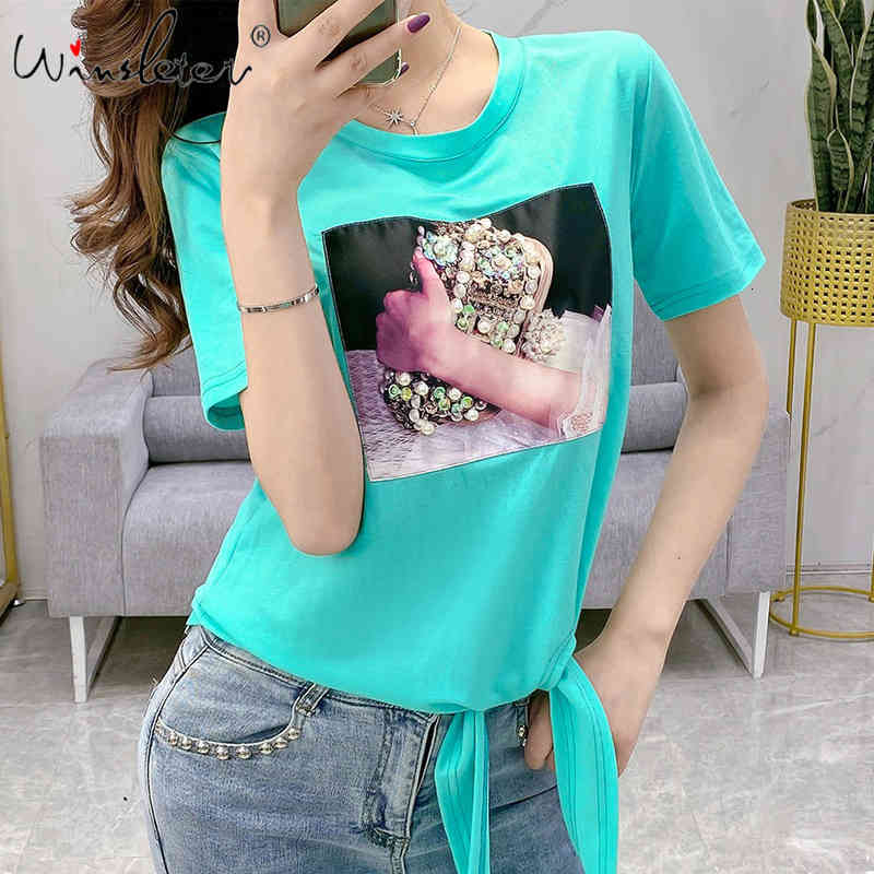 Women's T-Shirt Summer Korean Clothes Loose T-shirt Fashion Sexy Print Candy Color Cotton Women Tops Ropa Mujer Lace Up Tees T0682, Pink tshirt
Women's T-Shirt Summer Korean Clothes Loose T-shirt Fashion Sexy Print Candy Color Cotton Women Tops Ropa Mujer Lace Up Tees T0682, Pink tshirt