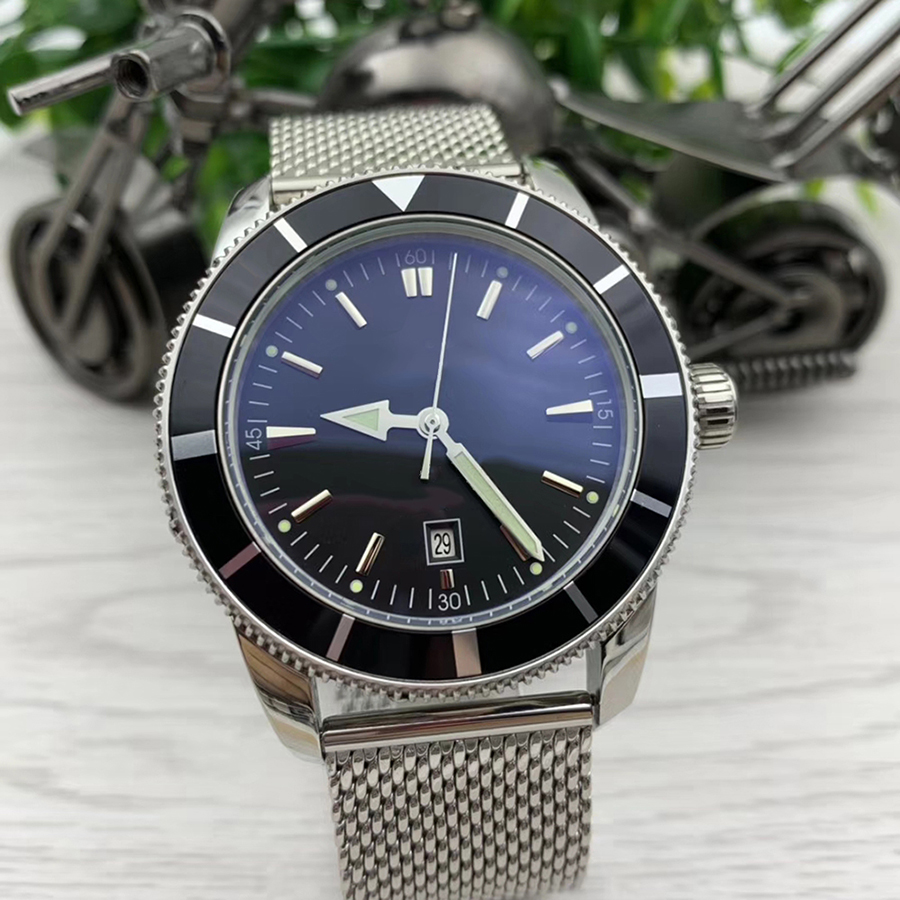 Super and Ocean Series Date Mens Watches 47MM Large Black Dial Calibre 20 Automatic Index Watch Stainless Steel Mesh Bracelet Wristwatches, 10
Super and Ocean Series Date Mens Watches 47MM Large Black Dial Calibre 20 Automatic Index Watch Stainless Steel Mesh Bracelet Wristwatches, 10