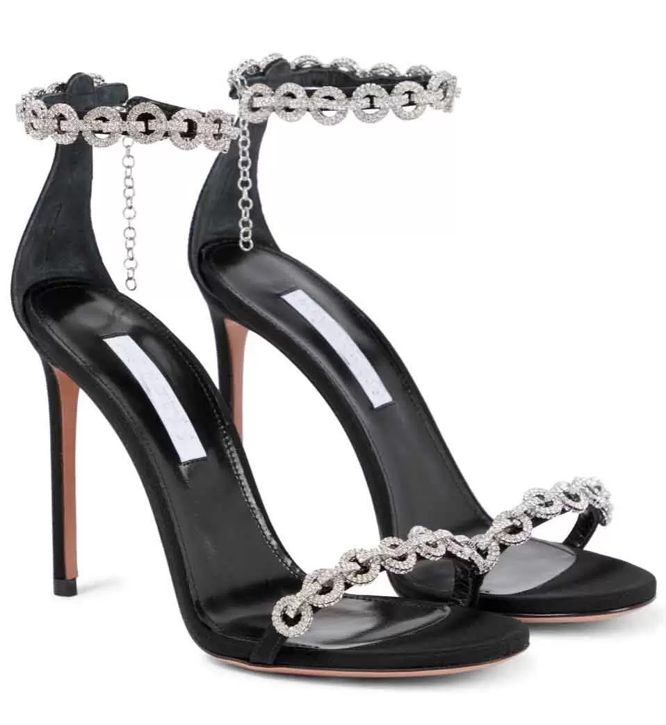 Elegant Bridal Wedding Thyra Sandals Shoes Women's Dress Crystal Party Lady High Heels Nude Black Summer Gladiator Sandalias With Box,EU35-43
Elegant Bridal Wedding Thyra Sandals Shoes Women's Dress Crystal Party Lady High Heels Nude Black Summer Gladiator Sandalias With Box,EU35-43