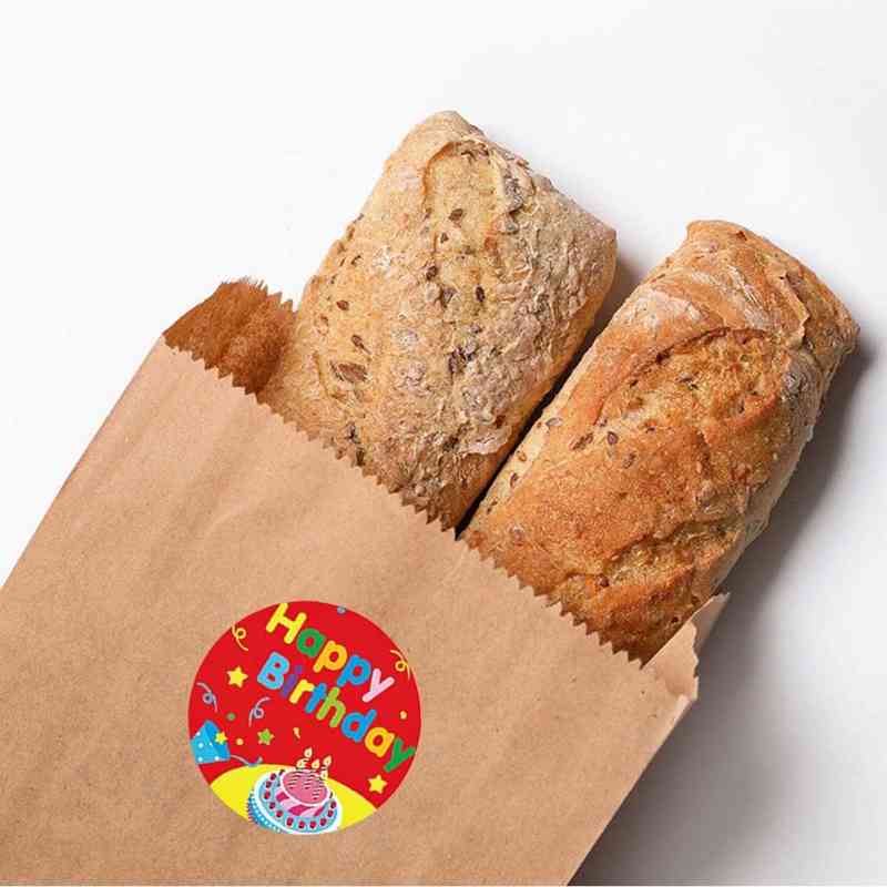 1 Roll 8 Styles Happy Birthday Round Stickers Party Poison Packaging Seal Labels 40JA