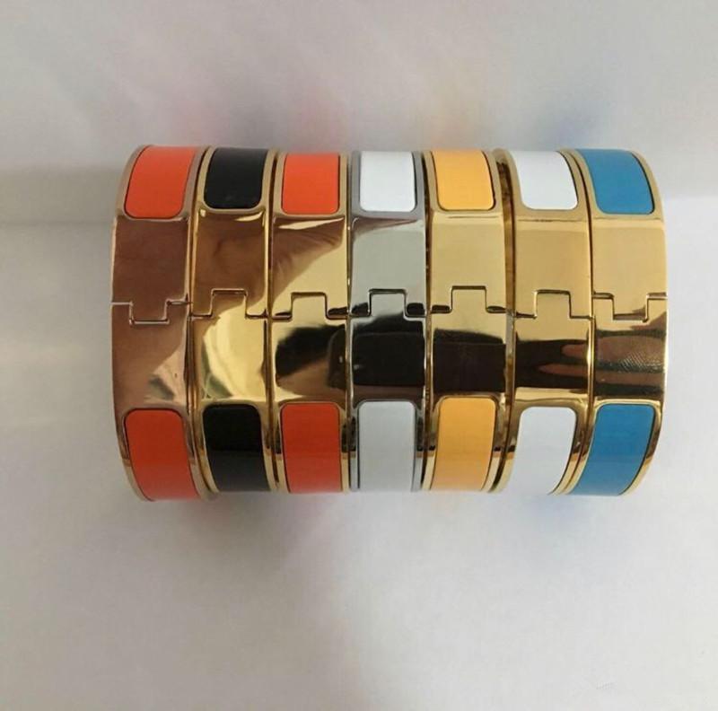 Fashion Stainless Steel Bangle Women Men Enamel Bangles Jewelry Rose Gold Silver H Letter Bracelets Love Bangle with Original velvet bag, White
Fashion Stainless Steel Bangle Women Men Enamel Bangles Jewelry Rose Gold Silver H Letter Bracelets Love Bangle with Original velvet bag, White