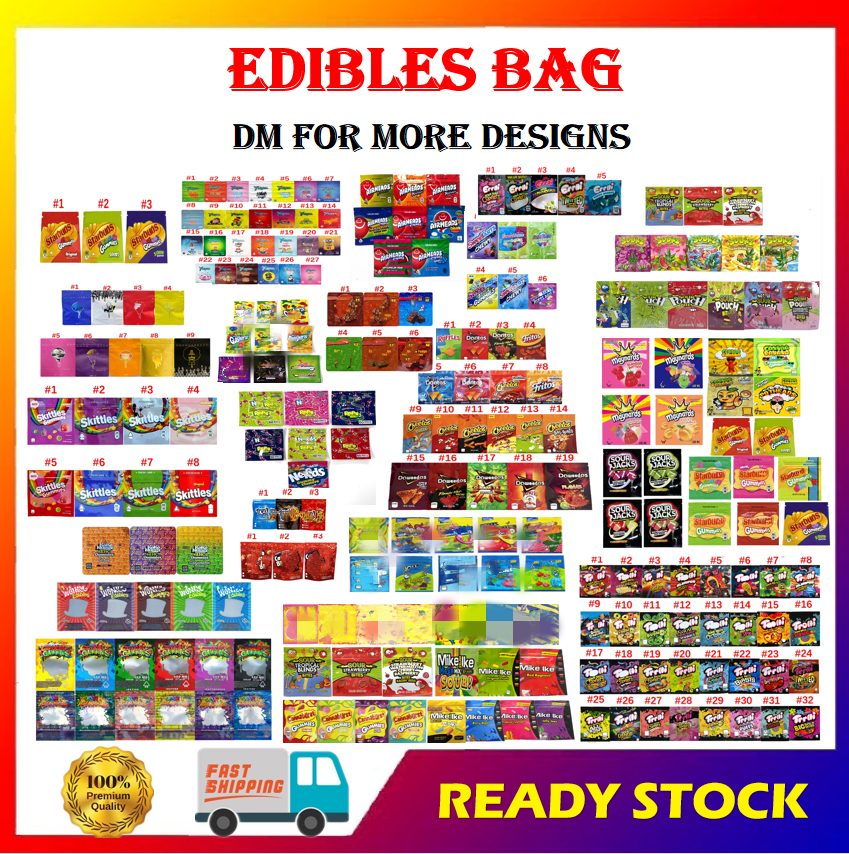 Most Edible bag edibles Packaging Mylar package dank gummies cannaburst Stoneo ERRLLI TRRLLI TRIPS DOWEEDOS CHEETOS GENERAL SOUR Baribo Bags 
Most Edible bag edibles Packaging Mylar package dank gummies cannaburst Stoneo ERRLLI TRRLLI TRIPS DOWEEDOS CHEETOS GENERAL SOUR Baribo Bags