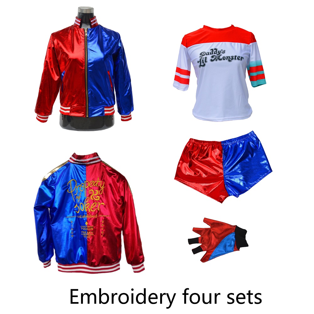 Theme Costume Kids Girls Suicide Harley cosplay Costumes Squad Quinn Monster Jacket Pants Sets Christmas New Year Party Clothes, As the picture shows
Theme Costume Kids Girls Suicide Harley cosplay Costumes Squad Quinn Monster Jacket Pants Sets Christmas New Year Party Clothes, As the picture shows