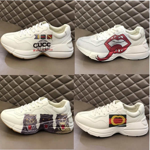 Rhyton Designer Shoes Luxury Vintage Sneakers Platform Trainers Strawberry Wave Mouth Trainer Dad Sneaker Tiger Web Print Shoe size35-45, Black
Rhyton Designer Shoes Luxury Vintage Sneakers Platform Trainers Strawberry Wave Mouth Trainer Dad Sneaker Tiger Web Print Shoe size35-45, Black