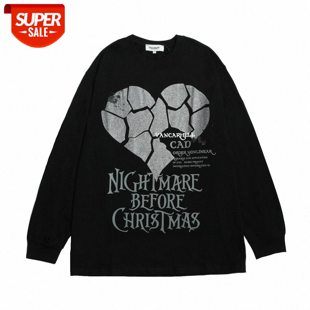 Love letter printing long-sleeved T-shirt dark wind loose round neck top street lovers pullover #gl2U, White;black
Love letter printing long-sleeved T-shirt dark wind loose round neck top street lovers pullover #gl2U, White;black
