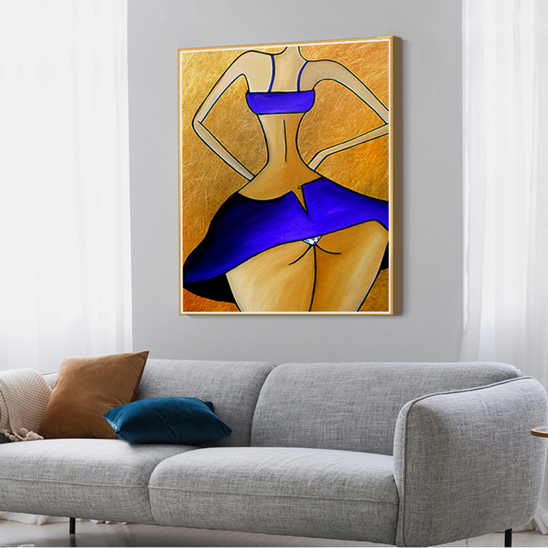 Sexy Woman Abstract Canvas Painting Big Ass Women Posters and Prints Canvas Wall Art Pictures Funny Bedroom Decor Wall Paintings