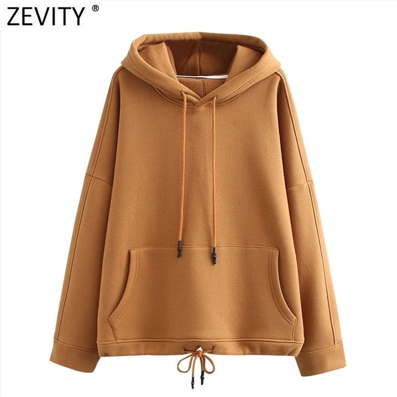 Zevity Women Fashion Solid Front Pocket Casual Hooded Femme Basic Long Sleeve Fleece Hoodies Chic Drawstring Pullovers Tops H517 210603, Xiaolu h517w
Zevity Women Fashion Solid Front Pocket Casual Hooded Femme Basic Long Sleeve Fleece Hoodies Chic Drawstring Pullovers Tops H517 210603, Xiaolu h517w